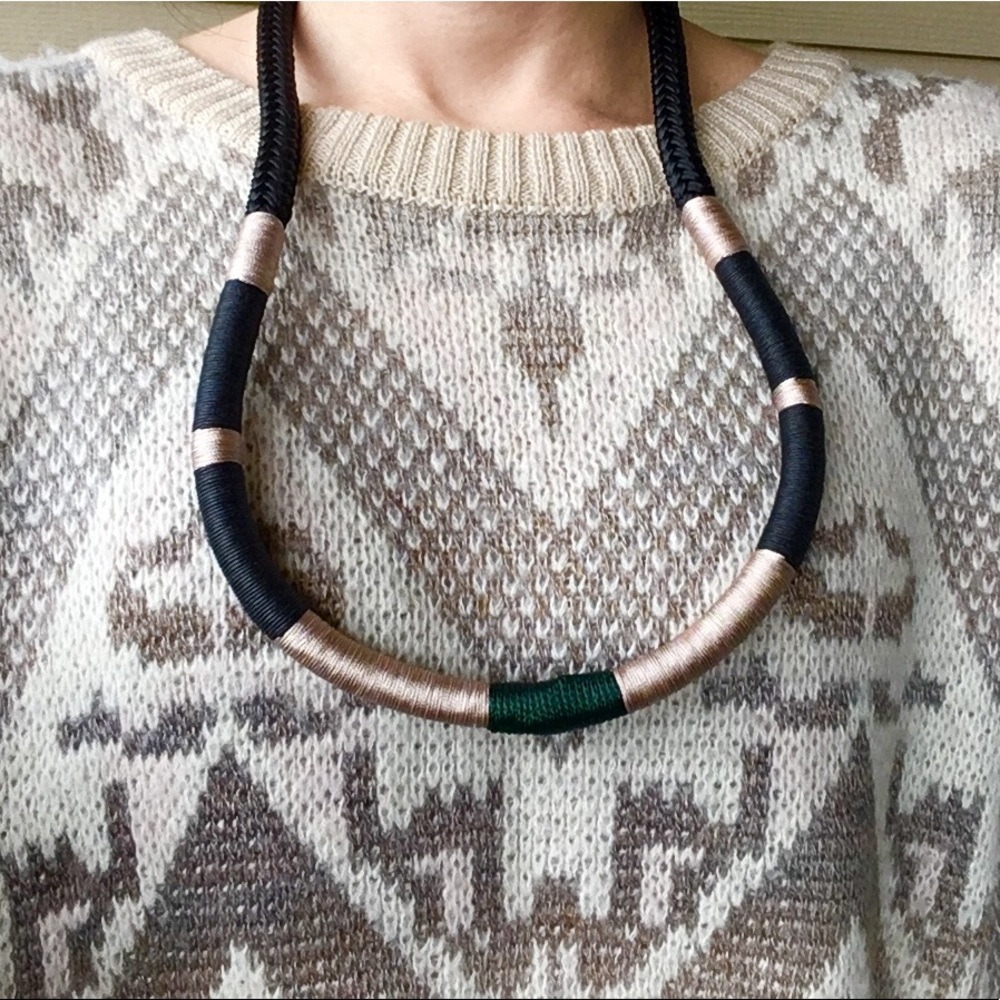 African // Shapeable artisan rope necklace - Picture 5 of 7